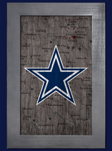 Fan Creations Home Decor Dallas Cowboys   City Map 11x19