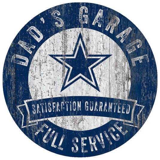Fan Creations 12" Circle Dallas Cowboys Dad's Garage Sign