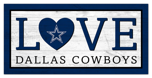 Fan Creations 6x12 Sign Dallas Cowboys Love 6x12 Sign