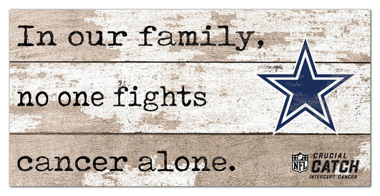 Fan Creations Home Decor Dallas Cowboys No One Fights Alone 6x12