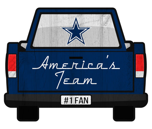 Fan Creations Home Decor Dallas Cowboys Slogan Truck Back Vintage 12in