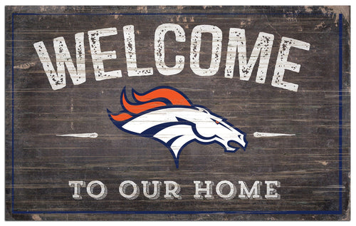 Fan Creations Home Decor Denver Broncos  11x19in Welcome Sign