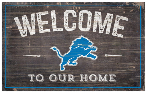 Fan Creations Home Decor Detroit Lions  11x19in Welcome Sign