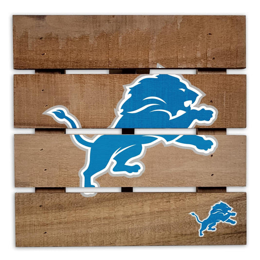 Fan Creations Gameday Food Detroit Lions 8in Wooden Hotplate