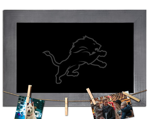 Fan Creations Home Decor Detroit Lions   Blank Chalkboard With Frame & Clothespins