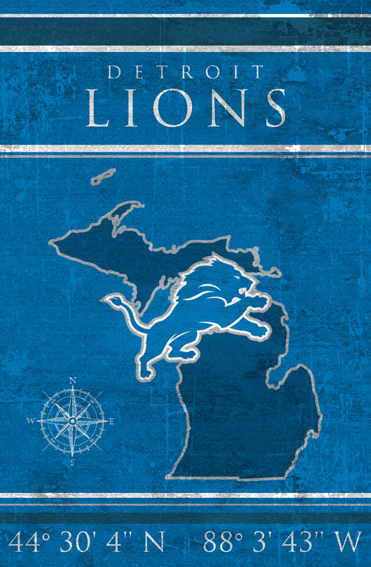 Fan Creations Home Decor Detroit Lions   Coordinates 17x26
