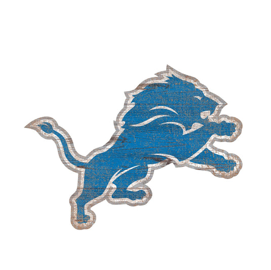 Fan Creations 24" Signs Detroit Lions Distressed Logo Cutout Sign