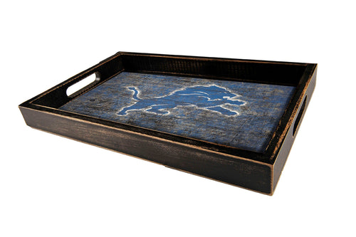 Fan Creations Home Decor Detroit Lions  Distressed Team Tray With Team Colors