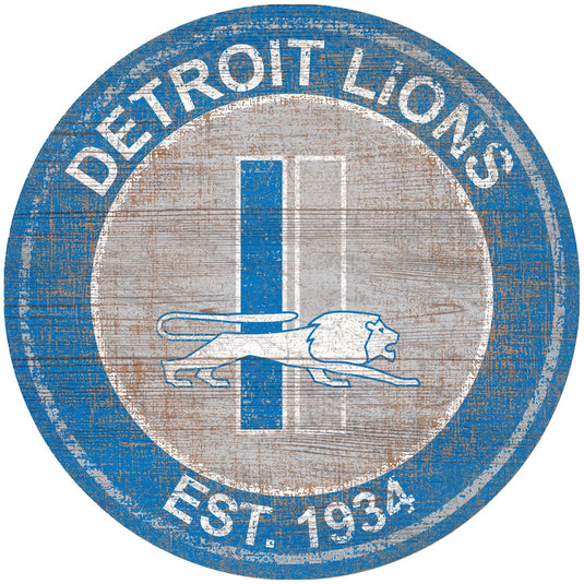 Fan Creations Home Decor Detroit Lions Heritage Logo Round