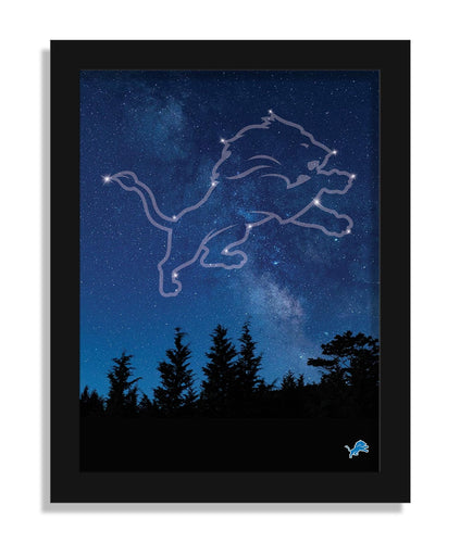 Fan Creations Wall Decor Detroit Lions In The Stars 12x16