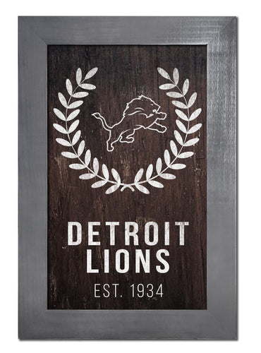 Fan Creations Home Decor Detroit Lions   Laurel Wreath 11x19