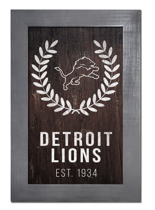 Fan Creations Home Decor Detroit Lions   Laurel Wreath 11x19