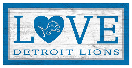 Fan Creations 6x12 Sign Detroit Lions Love 6x12 Sign