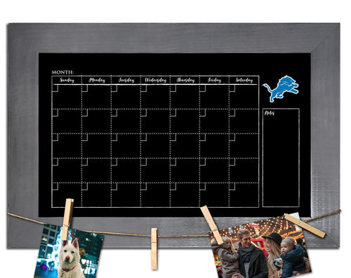 Fan Creations Home Decor Detroit Lions   Monthly Chalkboard With Frame & Clothespins