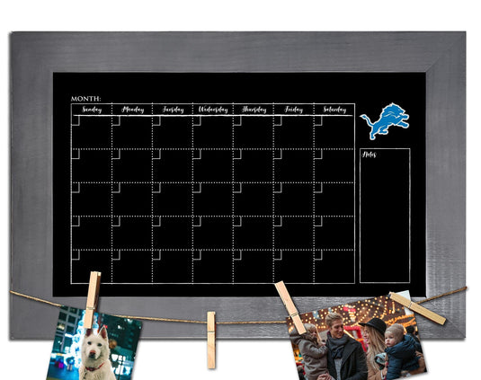 Fan Creations Home Decor Detroit Lions   Monthly Chalkboard With Frame & Clothespins