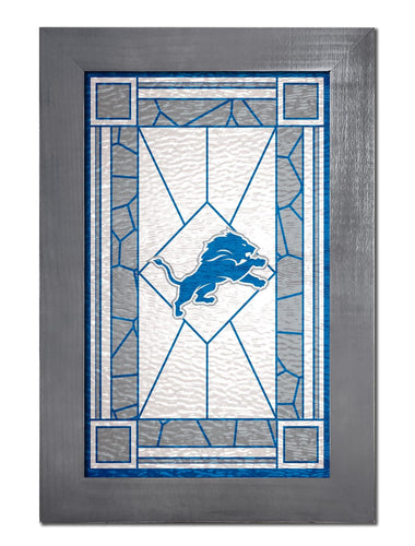 Fan Creations Home Decor Detroit Lions   Stained Glass 11x19