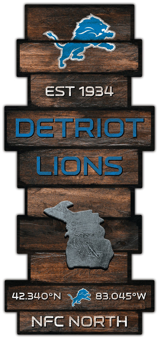 Fan Creations Wall Decor Detroit Lions Wood Celebration Stack