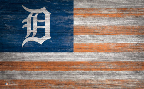 Fan Creations Home Decor Detroit Tigers   Distressed Flag 11x19