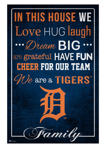 Fan Creations Home Decor Detroit Tigers   In This House 17x26