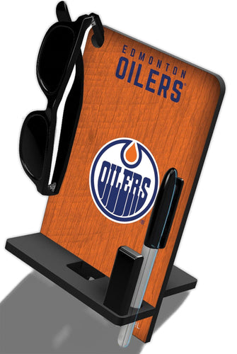 Fan Creations Wall Decor Edmonton Oilers 4 In 1 Desktop Phone Stand