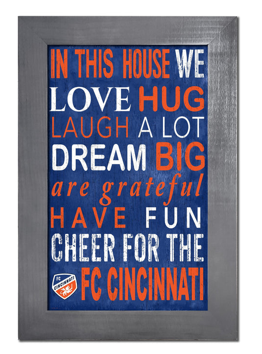 Fan Creations Home Decor FC Cincinnati   Color In This House 11x19 Framed