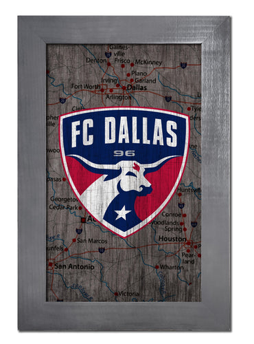 Fan Creations Home Decor FC Dallas   City Map 11x19