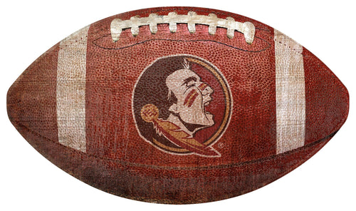Fan Creations Wall Decor Florida State 12in Football Shaped Sign