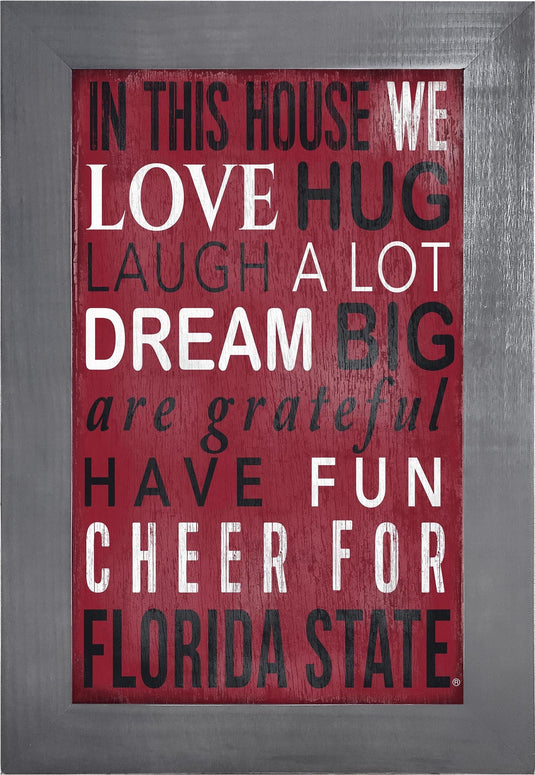 Fan Creations Home Decor Florida State   Color In This House 11x19 Framed