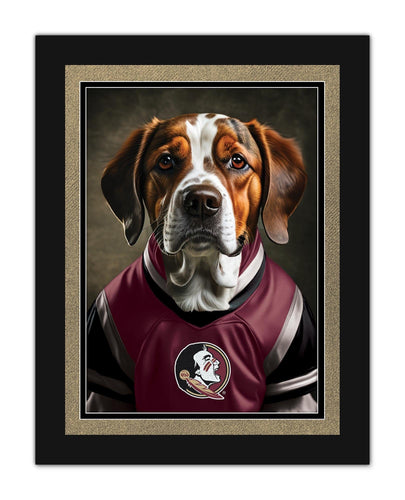 Fan Creations Wall Decor Florida State Dog in Team Jersey 12x16