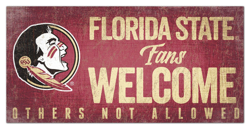 Fan Creations 6x12 Sign Florida State Fans Welcome Sign