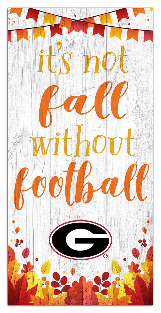 Fan Creations Holiday Home Decor Georgia Not Fall Without Football 6x12