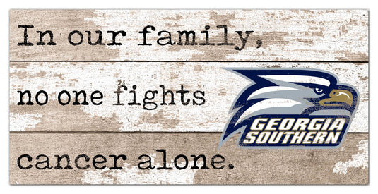 Fan Creations Home Decor Georgia Southern No One Fights Alone 6x12
