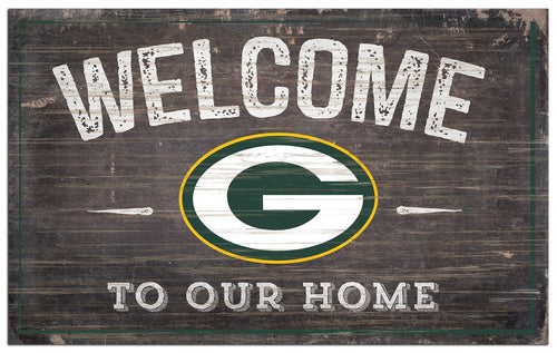 Fan Creations Home Decor Green Bay Packers  11x19in Welcome Sign