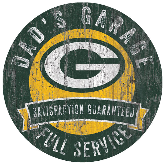 Fan Creations 12" Circle Green Bay Packers Dad's Garage Sign
