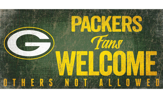 Fan Creations 6x12 Sign Green Bay Packers Fans Welcome Sign