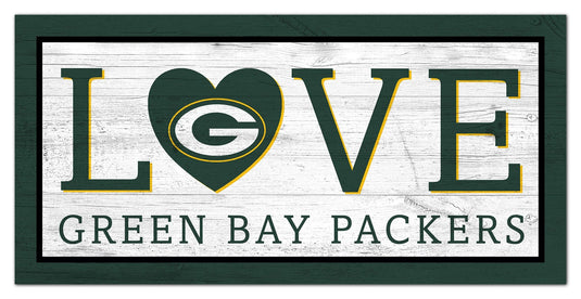 Fan Creations 6x12 Sign Green Bay Packers Love 6x12 Sign