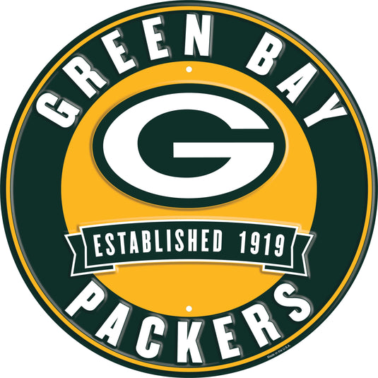 Fan Creations Wall Decor Green Bay Packers Metal Established Date Circle