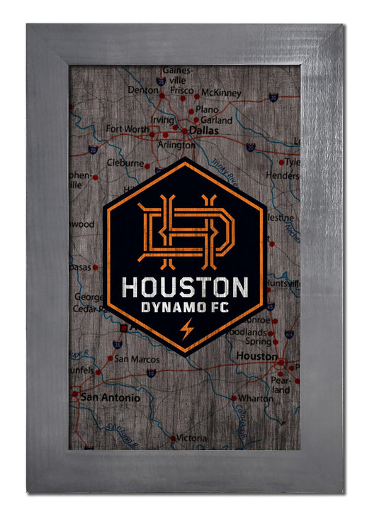 Fan Creations Home Decor Houston Dynamo   City Map 11x19