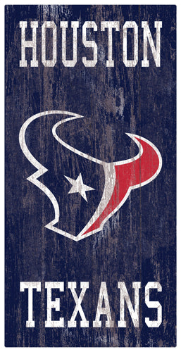 Fan Creations Home Decor Houston Texans Heritage Logo W/ Team Name 6x12