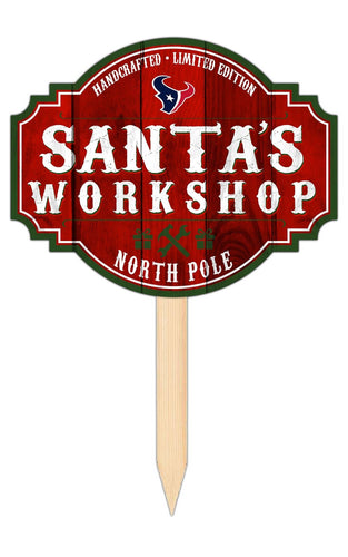 Fan Creations Holiday Home Decor Houston Texans Santa's Workshop Tavern Sign 12in