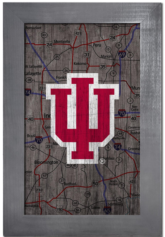 Fan Creations Home Decor Indiana   City Map 11x19