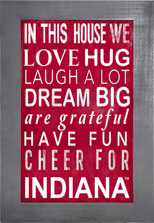 Fan Creations Home Decor Indiana   Color In This House 11x19 Framed