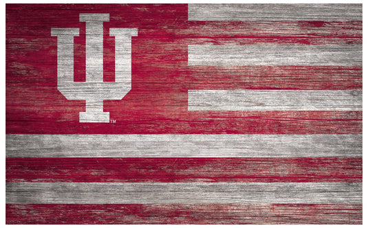 Fan Creations Home Decor Indiana   Distressed Flag 11x19