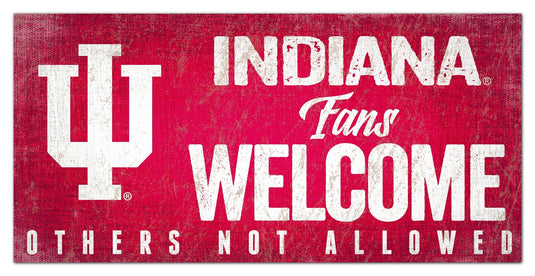 Fan Creations 6x12 Sign Indiana Fans Welcome Sign