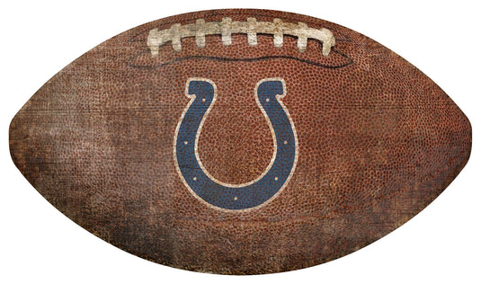 Fan Creations Wall Decor Indianapolis Colts 12in Football Shaped Sign