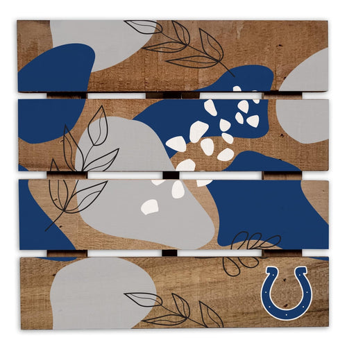 Fan Creations Gameday Food Indianapolis Colts Abstract Floral Trivet Hot Plate