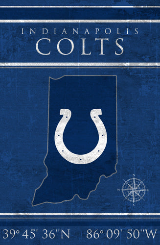 Fan Creations Home Decor Indianapolis Colts   Coordinates 17x26