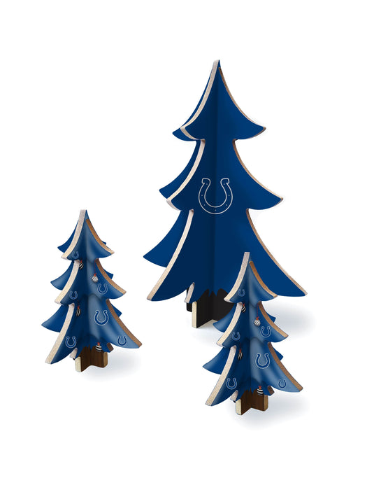Fan Creations Holiday Home Decor Indianapolis Colts Desktop Tree Set