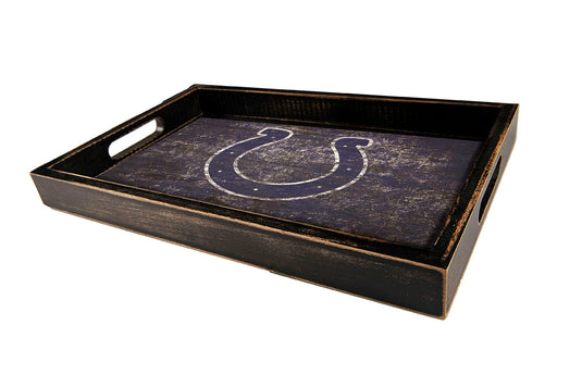Fan Creations Home Decor Indianapolis Colts  Distressed Team Tray With Team Colors
