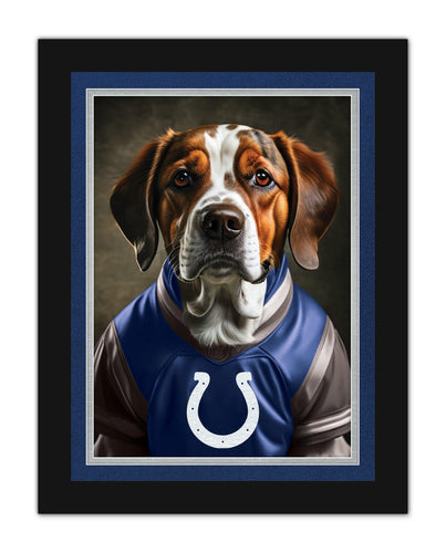 Fan Creations Wall Art Indianapolis Colts Dog in Team Jersey 12x16